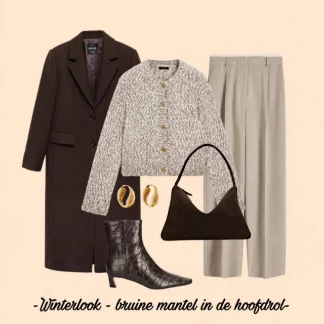De mooiste winterlooks 2025: de chocoladebruine Mango-mantel in de hoofdrol De mooiste winterlooks 2025: de chocoladebruine Mango-mantel in de hoofdrol